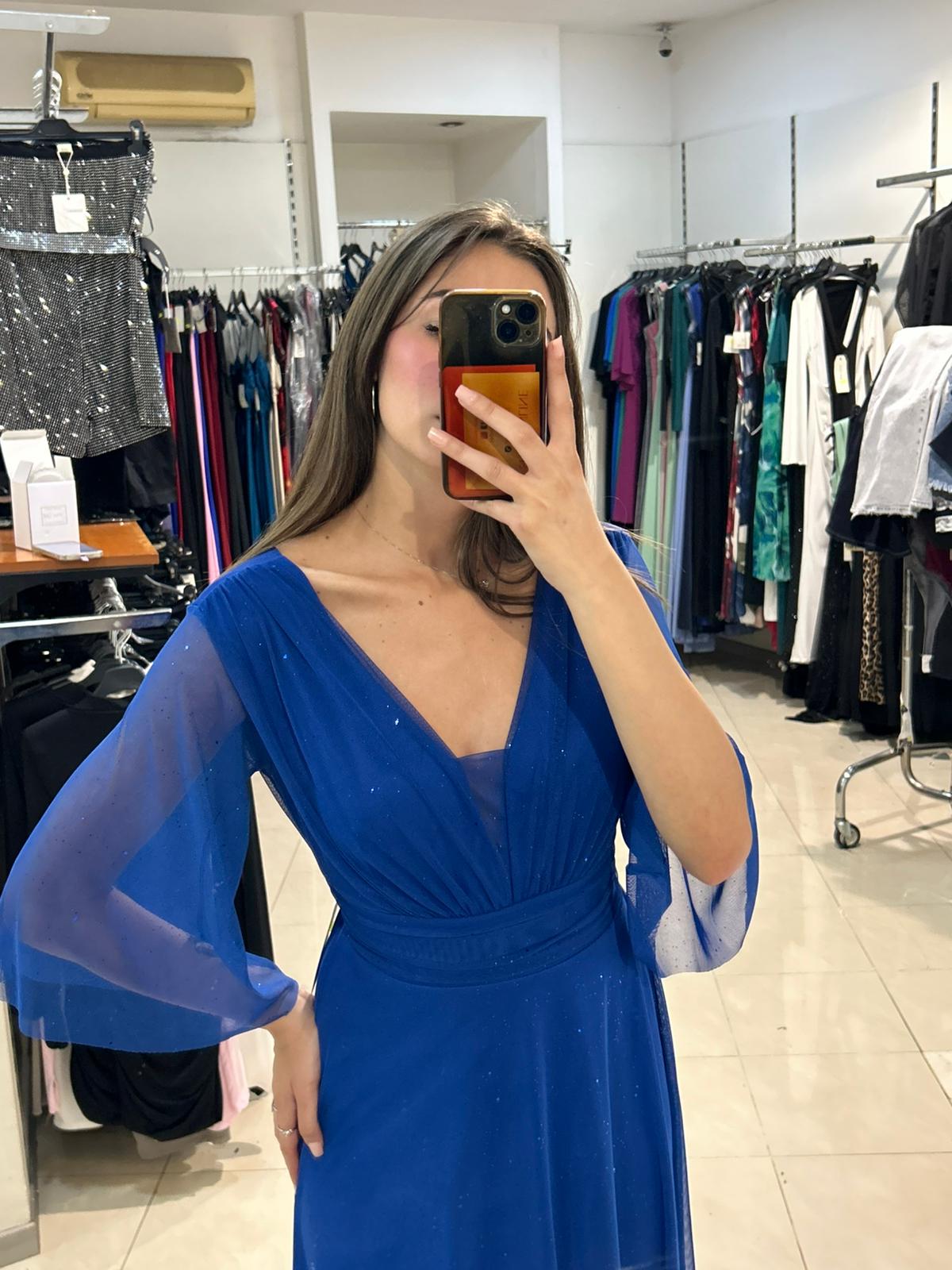 VESTITO VELATO MANICHETTA