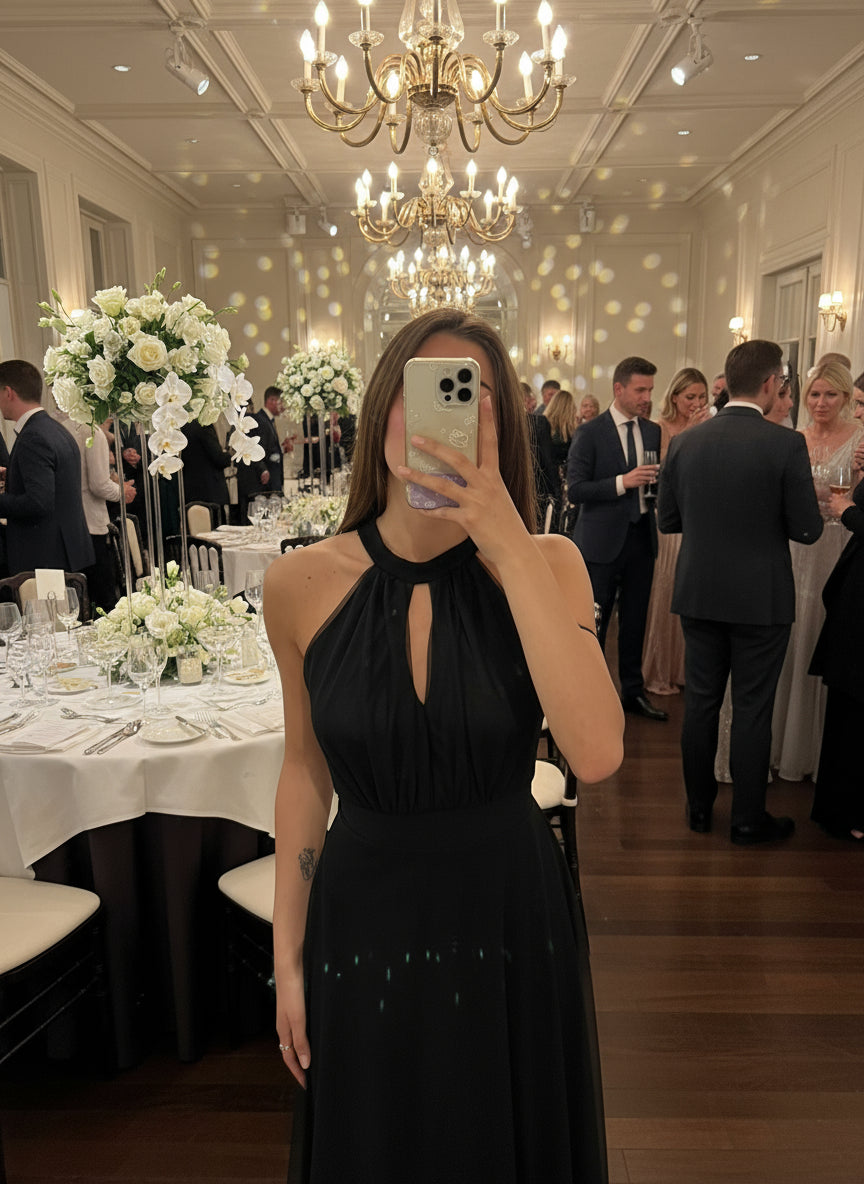 VESTITO VELATO SCOLLO AMERICA