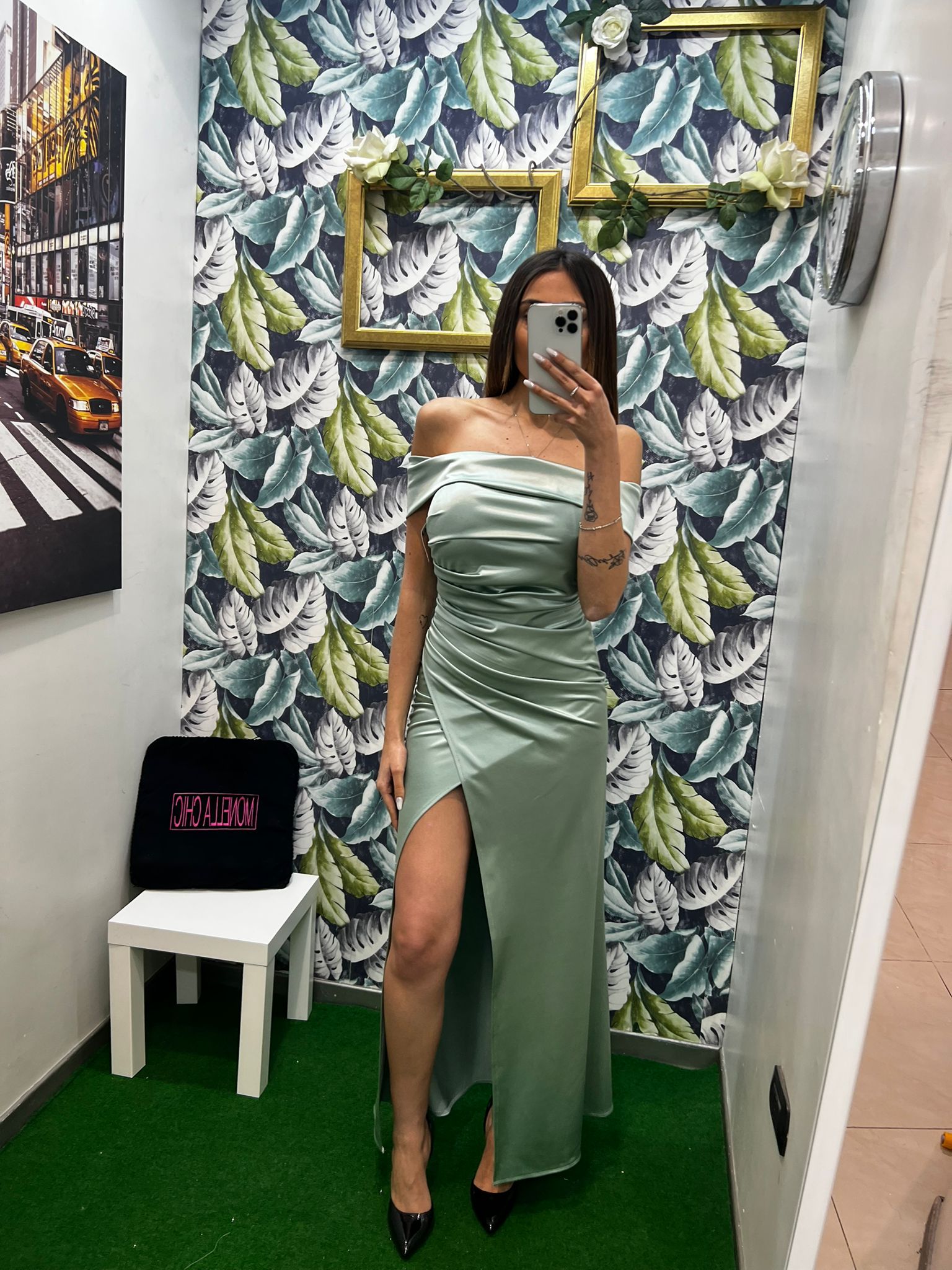 VESTITO LUNGO RASO MONICA