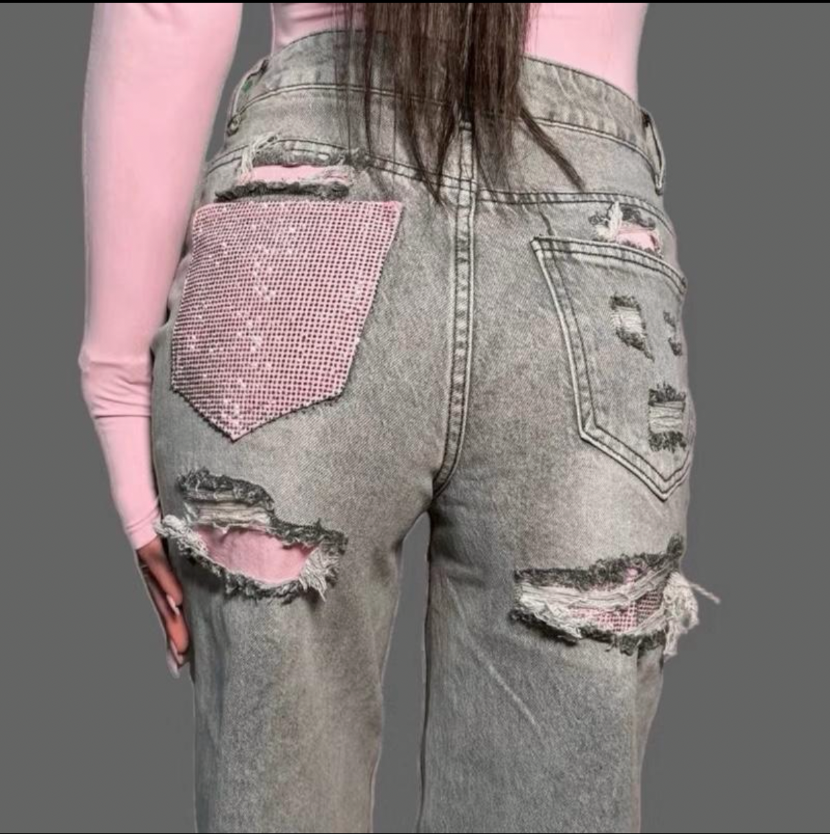 JEANS TASCA ROSA