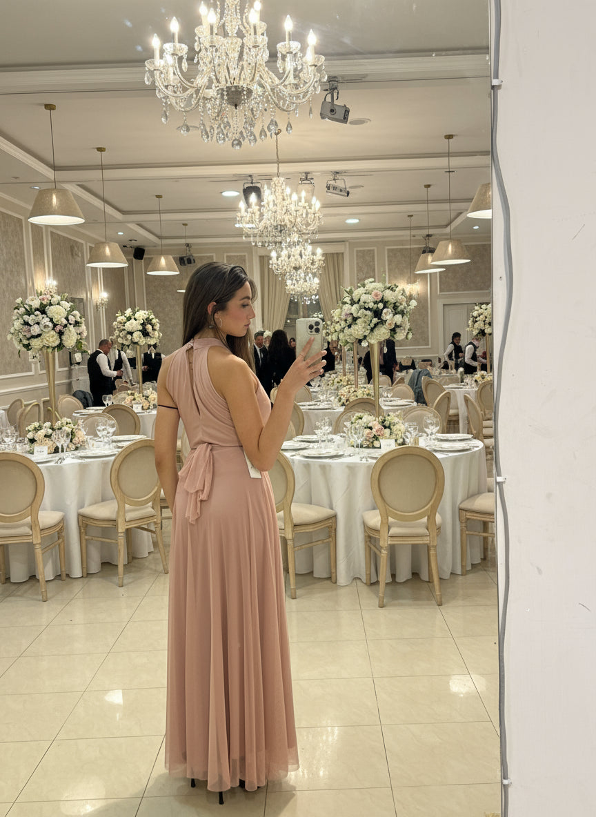 VESTITO VELATO SCOLLO AMERICA