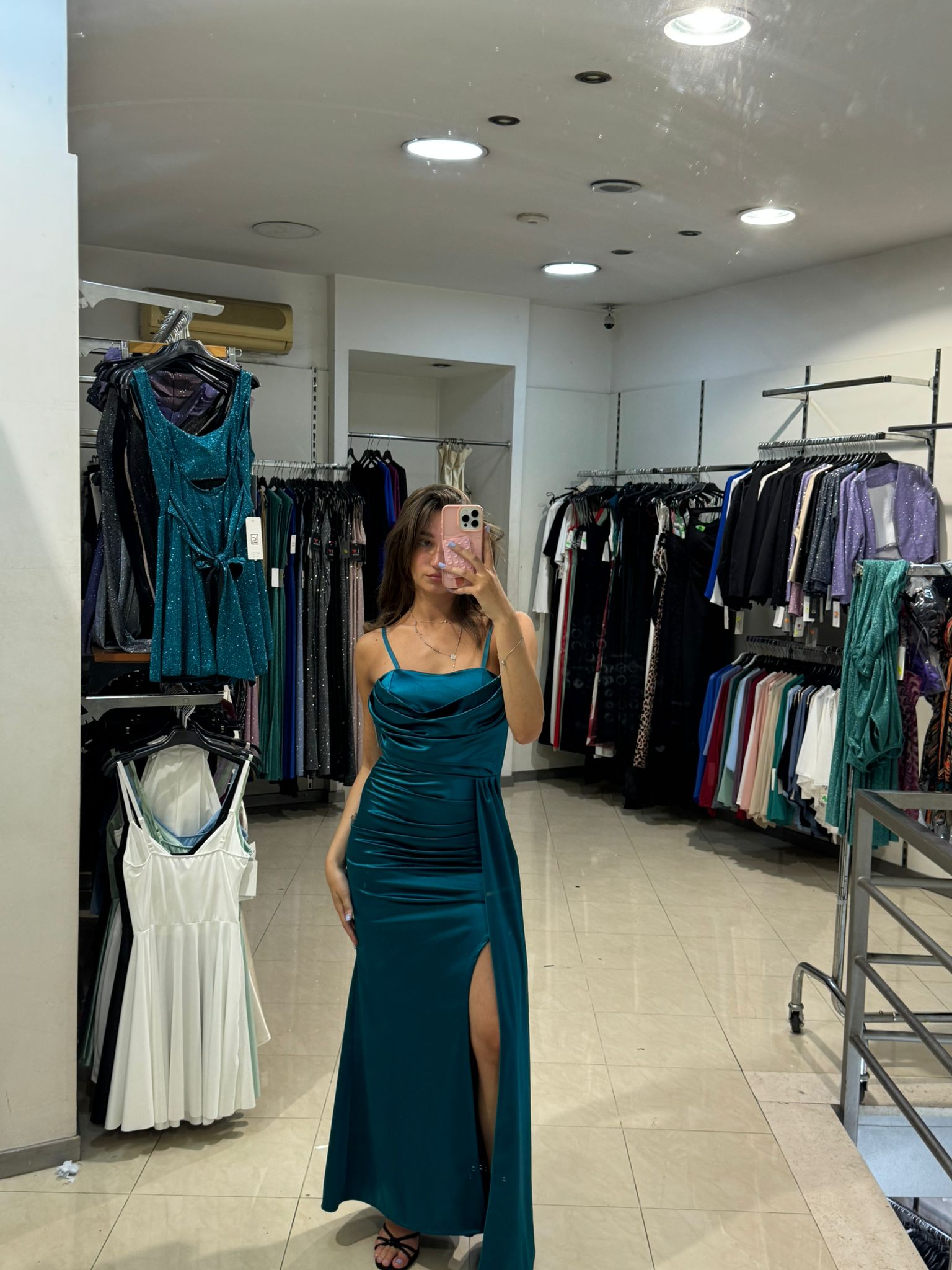 ABITO LUNGO RASO FUSCIACCA