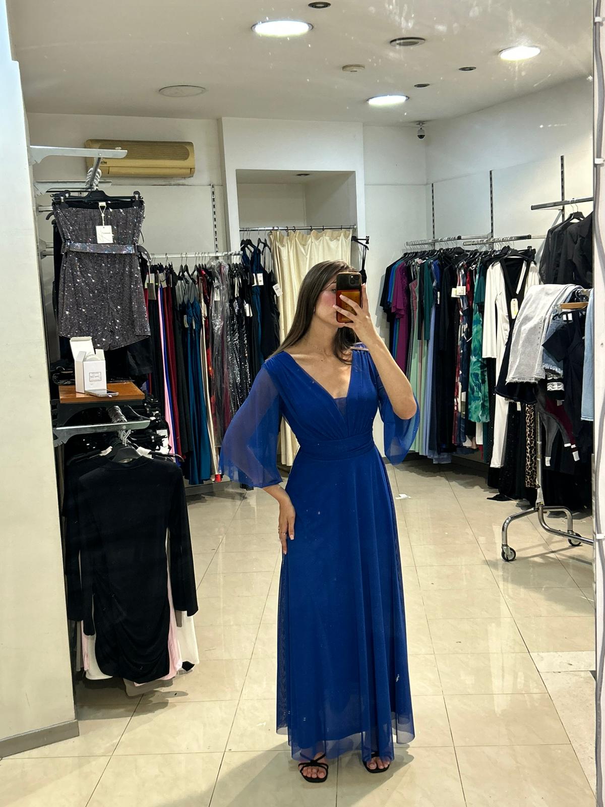 VESTITO VELATO MANICHETTA