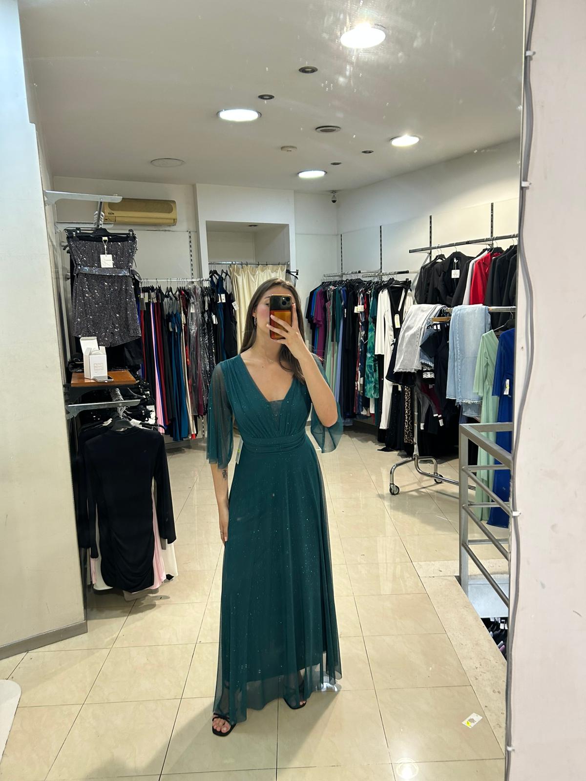 VESTITO VELATO MANICHETTA