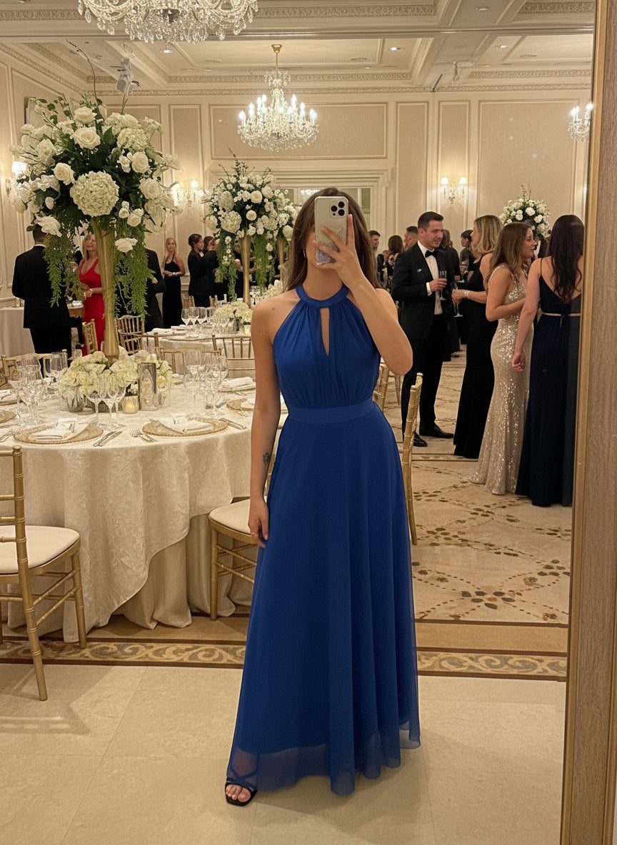 VESTITO VELATO SCOLLO AMERICA