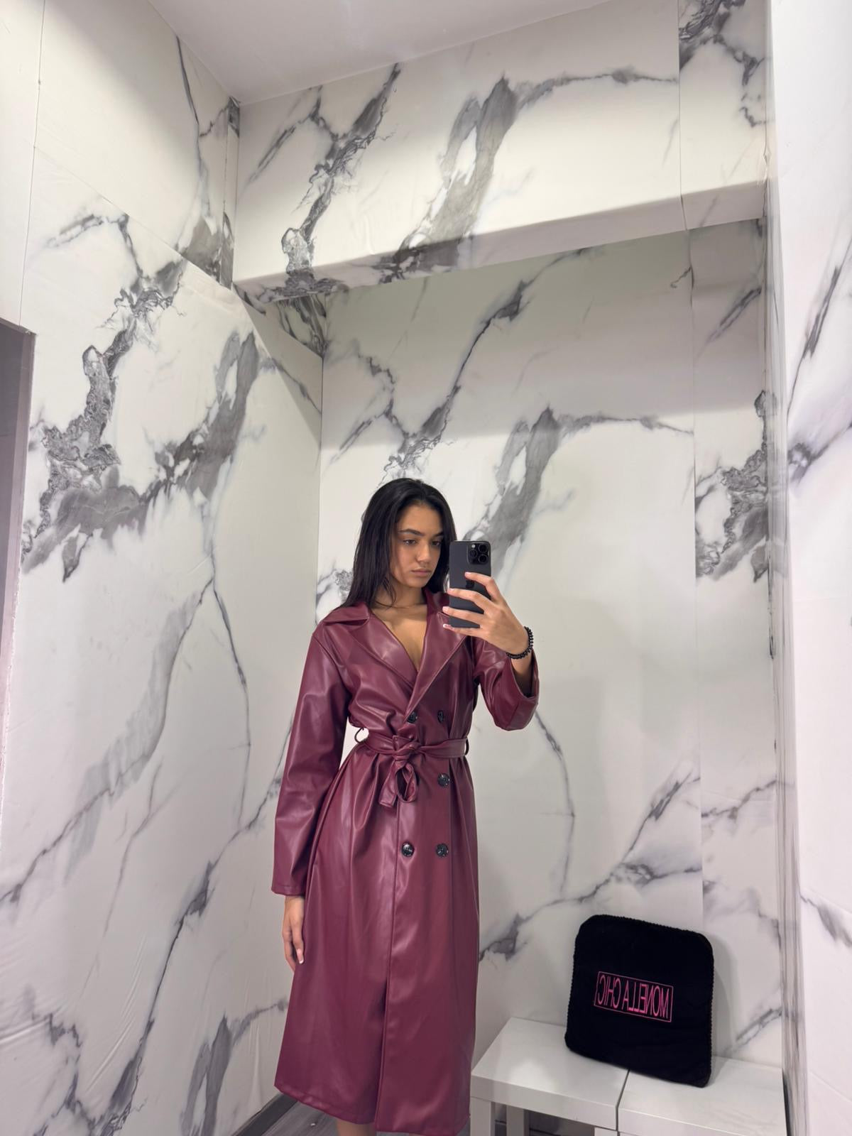 TRENCH LUNGO ECOPELLE