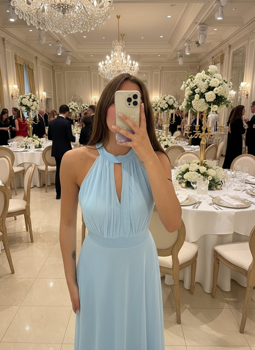 VESTITO VELATO SCOLLO AMERICA