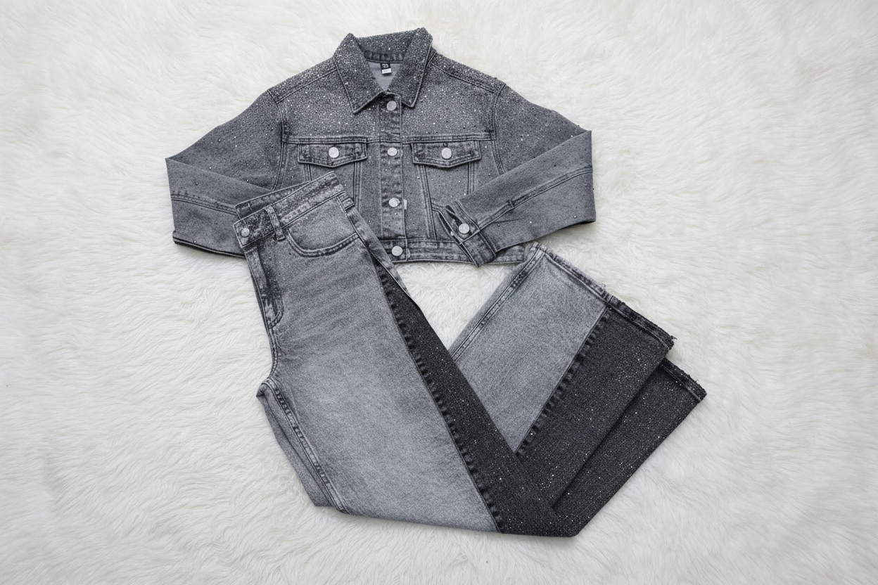 Giacca di Jeans Brillantini