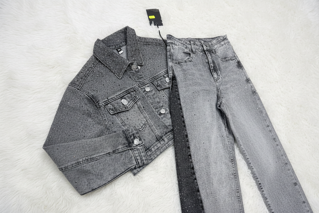 Giacca di Jeans Brillantini