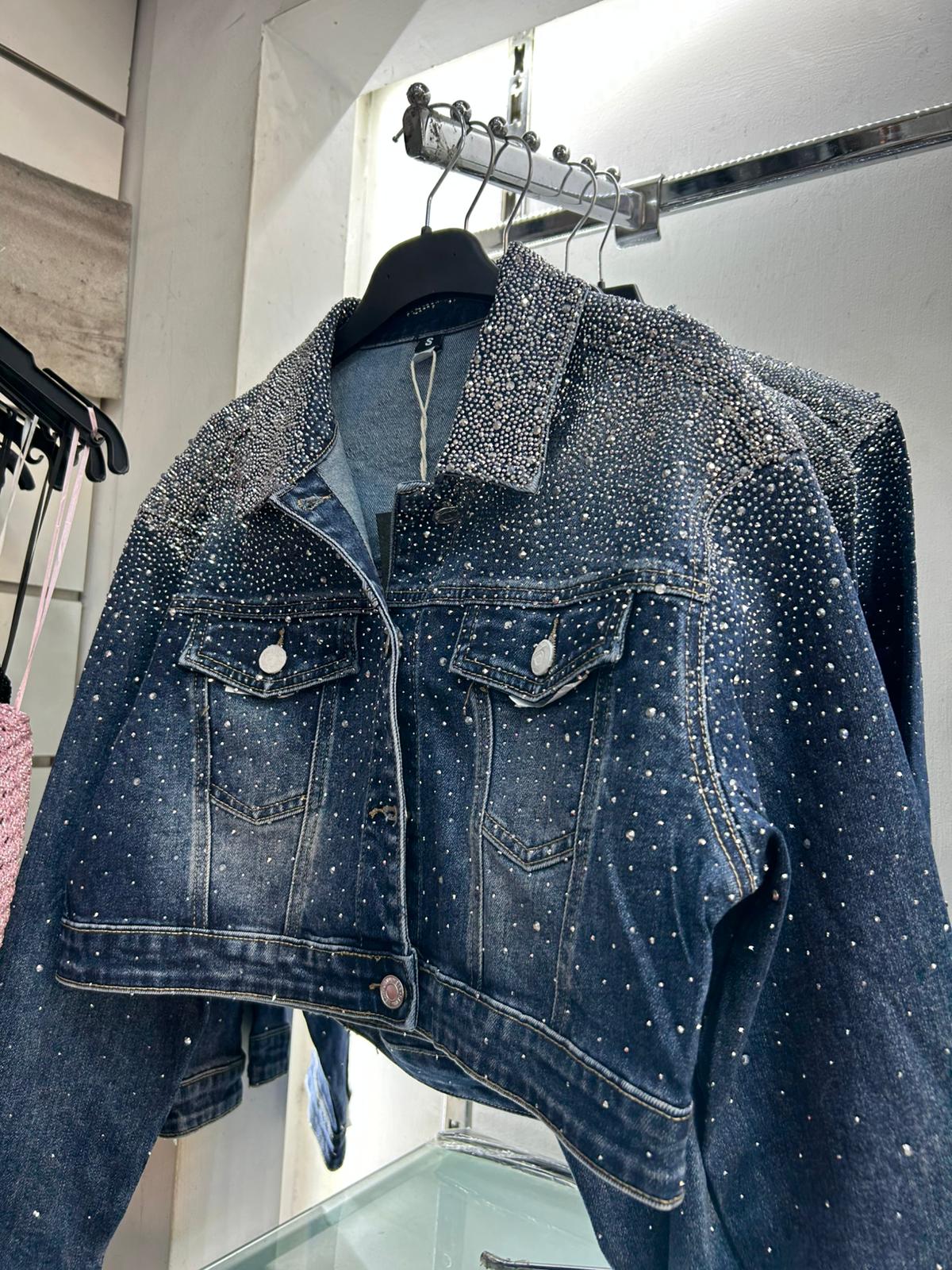 Giacca di Jeans Brillantini