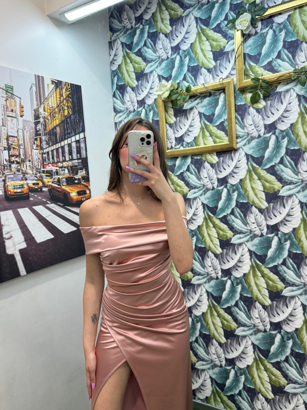 VESTITO LUNGO RASO MONICA