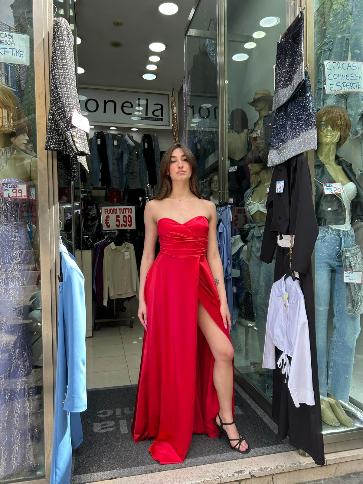 VESTITO LUNGO RASO LUCY