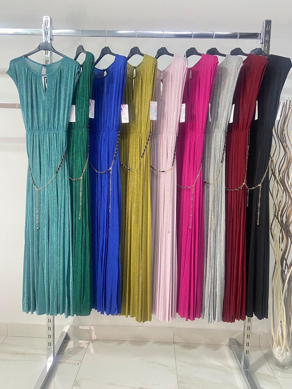 VESTITO LUNGO GLITTER PATTY