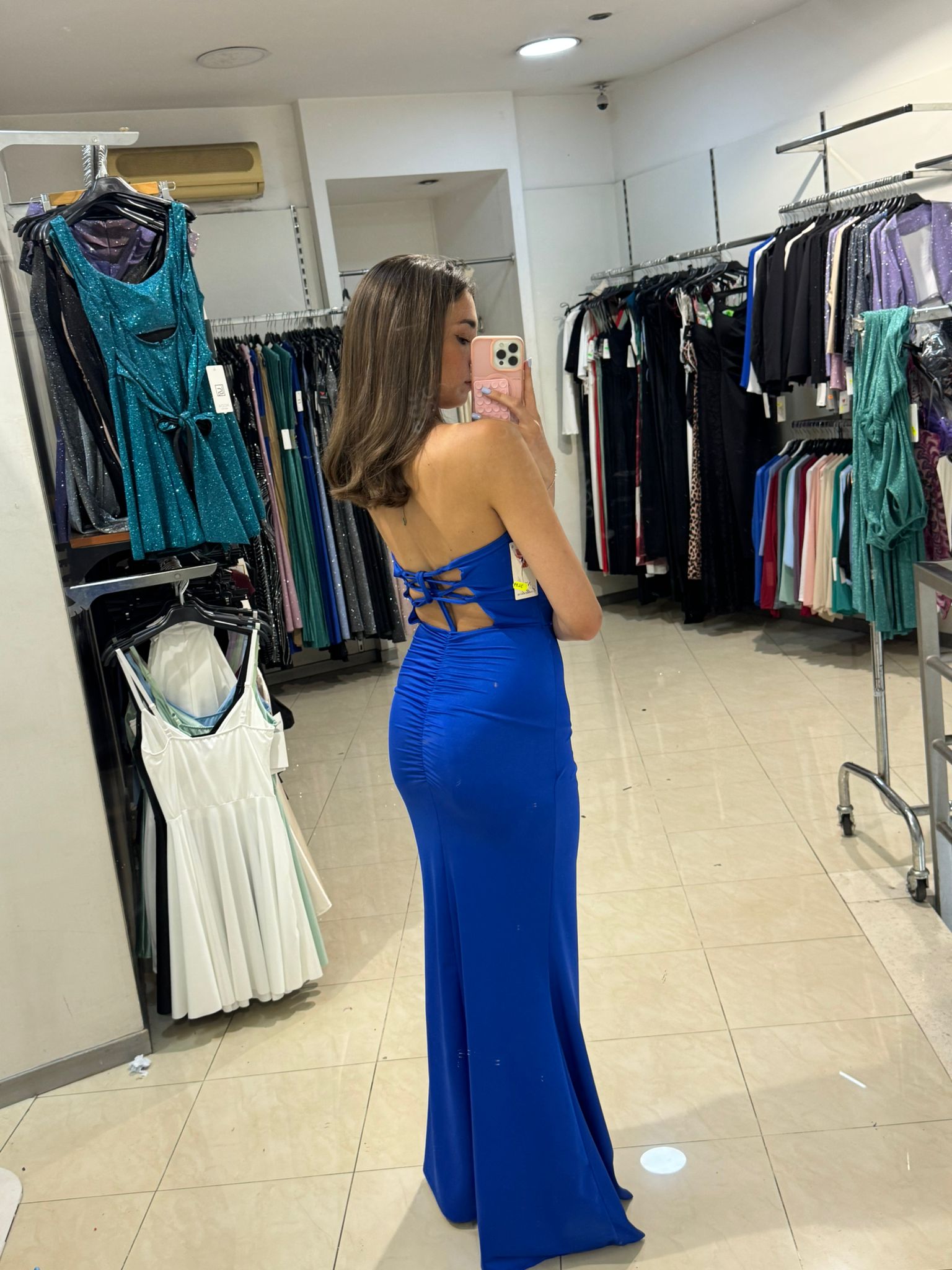 VESTITO LUNGO A FASCIA AMBRA