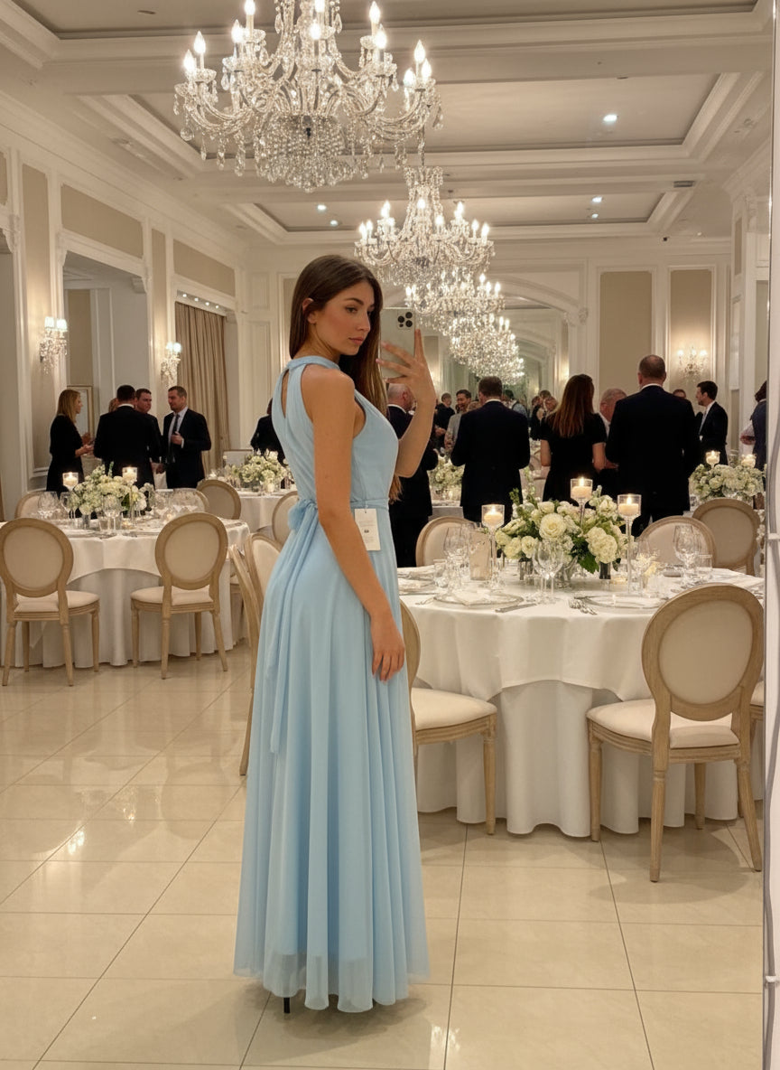 VESTITO VELATO SCOLLO AMERICA