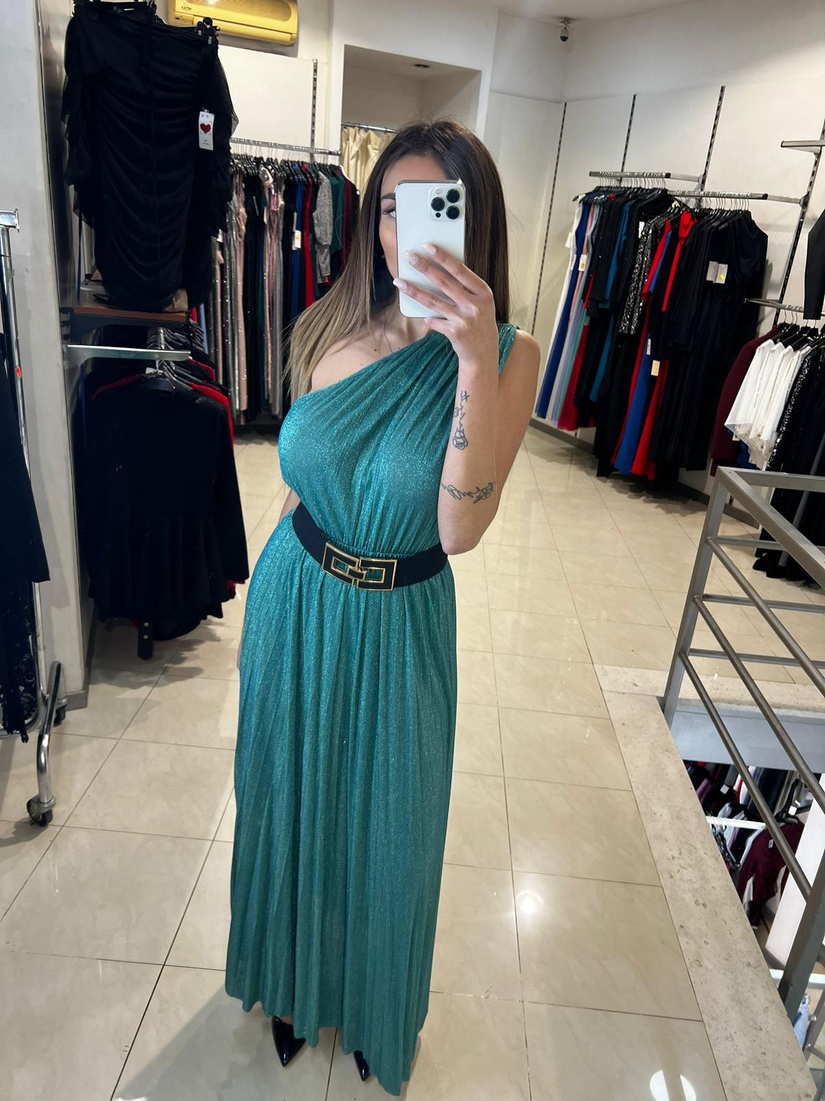 VESTITO LUNGO MONOSPALLA