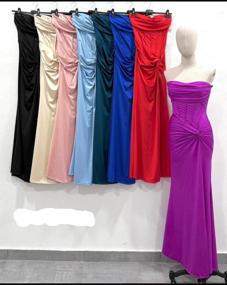 VESTITO LUNGO LICRA CON VORTICE