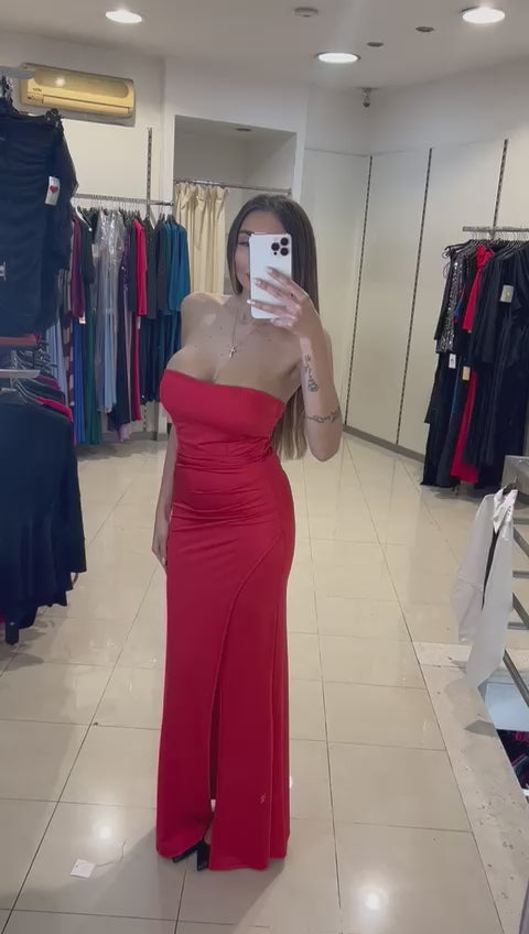 VESTITO LUNGO A FASCIA AMBRA